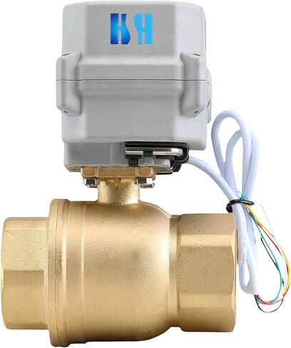 2 طريقة 1-1/2 بوصة 110-230VAC NPT نحاس تشغيل/إيقاف إرجاع تلقائي للوضع الكهربائي صمام كروي مزود بمحرك in Kuwait