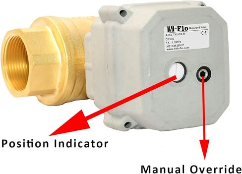 2 طريقة 1-1/2 بوصة 110-230VAC NPT نحاس تشغيل/إيقاف إرجاع تلقائي للوضع الكهربائي صمام كروي مزود بمحرك in Kuwait