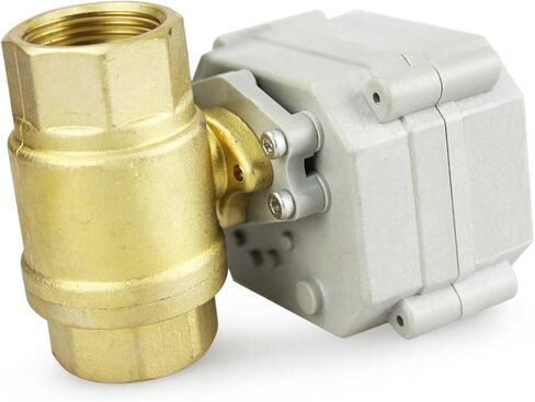 2 طريقة 1-1/2 بوصة 110-230VAC NPT نحاس تشغيل/إيقاف إرجاع تلقائي للوضع الكهربائي صمام كروي مزود بمحرك in Kuwait