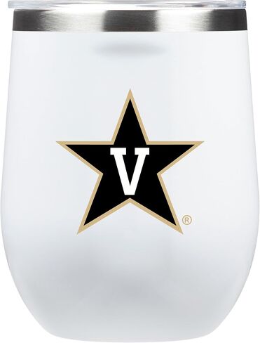 NCAA White Corkcicle Stemless Insulated Wine Glass Tumbler, 12 oz – Stainless Steel Stemless Wine Glass with Primary Logo (Alabama Crimson Tide) in Saudi Arabia
