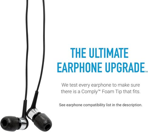 Comply Foam 200 Series Replacement Ear Tips for Bang and Olufsen, Sennheiser, Axil, MEE Audio, KZ, Bose & More | Ultimate Comfort | Unshakeable Fit| TechDefender | Small, 3 Pairs in Kuwait