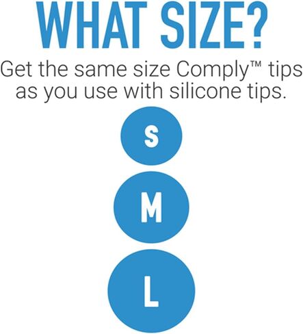 Comply Foam 200 Series Replacement Ear Tips for Bang and Olufsen, Sennheiser, Axil, MEE Audio, KZ, Bose & More | Ultimate Comfort | Unshakeable Fit| TechDefender | Small, 3 Pairs in Kuwait