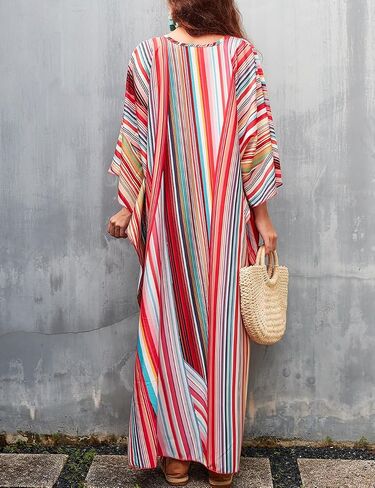 Bsubseach Kaftan Dresses for Women Plus Size Long Bohemia Beach Dress Print Caftan Loungewear in Saudi Arabia