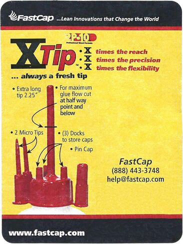 فاست كاب 2P-10 XTIP. X-Tip Multicap سعة 10 أونصة. زجاجات غراء FastCap (عبوة من 4 قطع XTIPs) in Kuwait