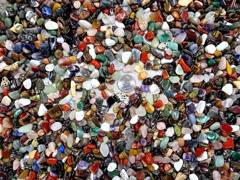 1/2 LB Tumbled Crystal Chips - Tumbled Crystal Stone Chips - Small Natural Tumbled Stones for Crafting, Jewelry Making & Crystal Healing in Saudi Arabia