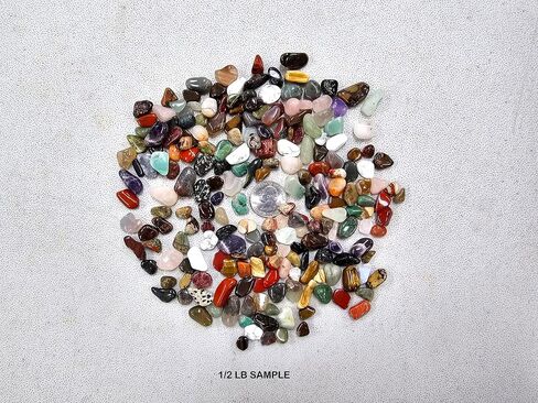1/2 LB Tumbled Crystal Chips - Tumbled Crystal Stone Chips - Small Natural Tumbled Stones for Crafting, Jewelry Making & Crystal Healing in Saudi Arabia