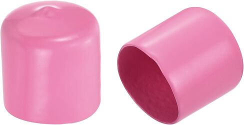 uxcell 30pcs Rubber End Caps 25mm(1 inch) ID Vinyl Round Tube Bolt Cap Cover Screw Thread Protectors Pink in Saudi Arabia
