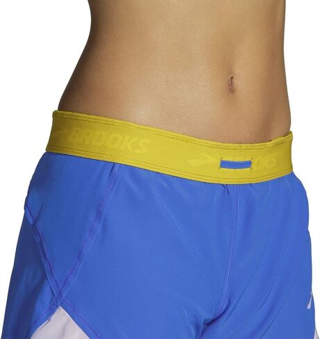 شورت Brooks Womens Chaser 5 بوصات 2 في 1 Bluetiful/Golden Hour MD (الولايات المتحدة 8-10) 5 in Saudi Arabia
