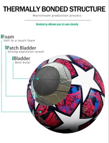 Soccer Ball Official Size 5 Red & Black in Saudi Arabia