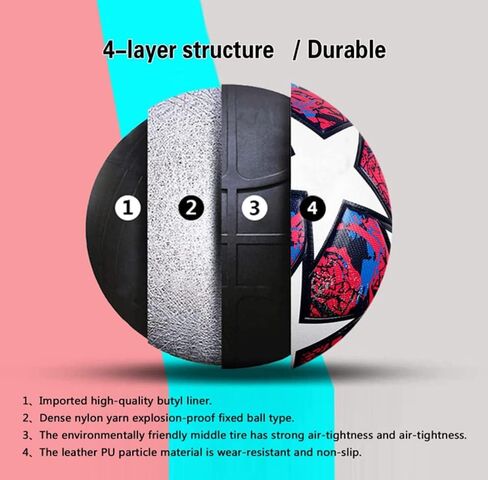 Soccer Ball Official Size 5 Red & Black in Saudi Arabia