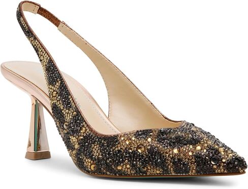 Betsey Johnson Women's Clark Pump, Light Gold, 10 Wide in Saudi Arabia