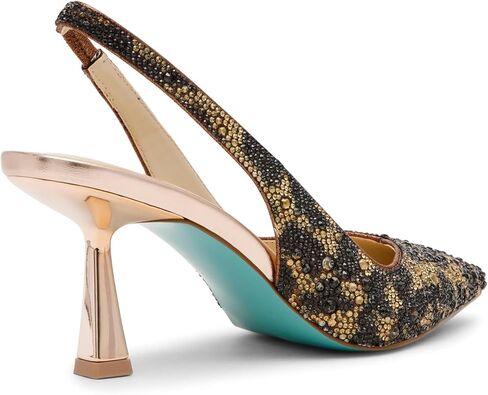 Betsey Johnson Women's Clark Pump, Light Gold, 10 Wide in Saudi Arabia