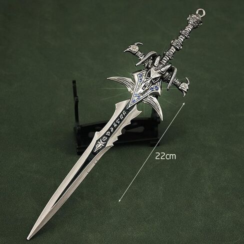 Generic Arthas Metal Sword Frostmourne Lich King Lothar Llane King Sword 8.66 "Wow طبق الاصل السيف نموذج سطح المكتب عرض مجموعة هدية (Arthas Sword) in Saudi Arabia
