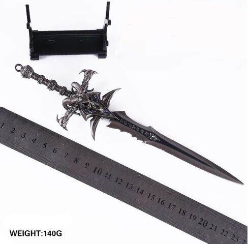 Generic Arthas Metal Sword Frostmourne Lich King Lothar Llane King Sword 8.66 "Wow طبق الاصل السيف نموذج سطح المكتب عرض مجموعة هدية (Arthas Sword) in Saudi Arabia
