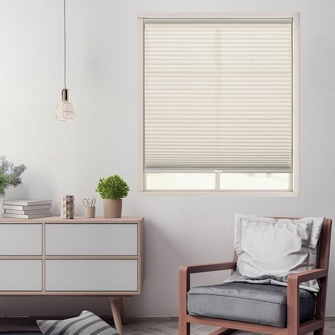 DEZ FURNISHINGS QCCR214640 ظلة خلوية لاسلكية لتصفية الضوء، 21.5 بوصة × 64 بوصة، كريمي in Saudi Arabia