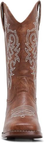 Women’s Black Rhinestone Cowboy Boots Mid Calf Almond Toe Chunky Heel Sparkling Cowgirl Boots（Size 7 Black） in Kuwait