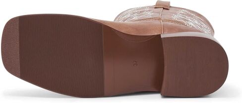 Women’s Black Rhinestone Cowboy Boots Mid Calf Almond Toe Chunky Heel Sparkling Cowgirl Boots（Size 7 Black） in Kuwait