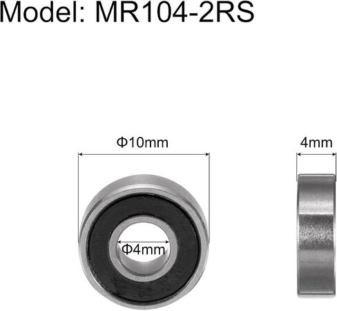10pcs MR128-2RS Deep Groove Ball Bearings - [ 3.5x12x8mm, Double Rubber Seals ] Chrome Steel Miniature Bearing for Motors Gearboxes RC Cars | P6 (ABEC3) in Saudi Arabia