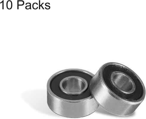 10pcs MR128-2RS Deep Groove Ball Bearings - [ 3.5x12x8mm, Double Rubber Seals ] Chrome Steel Miniature Bearing for Motors Gearboxes RC Cars | P6 (ABEC3) in Saudi Arabia