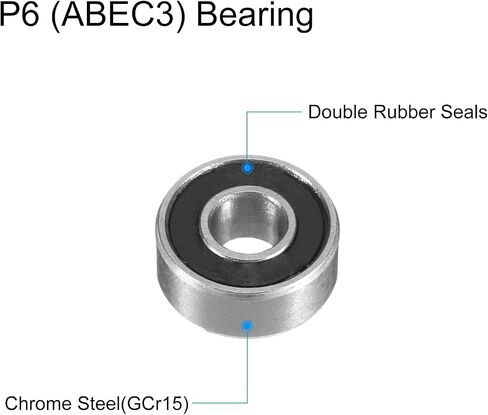 10pcs MR128-2RS Deep Groove Ball Bearings - [ 3.5x12x8mm, Double Rubber Seals ] Chrome Steel Miniature Bearing for Motors Gearboxes RC Cars | P6 (ABEC3) in Saudi Arabia