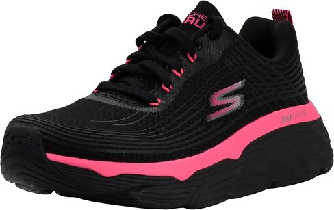 Skechers Women's Max Cushioning Elite Shoes, Black/Silver, 9 Wide in Saudi Arabia