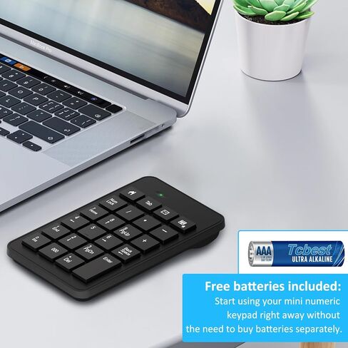 Wired Number Pad, USB Numpad 23 Key Number Keypad Keyboard for Laptop PC Desktop Computer Notebook - Black in Saudi Arabia