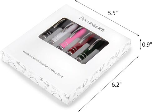 Travigo 6-Set 3-in-1 Capacitive Stylus LED Light Ballpoint Metal Pen Set | Writes in the Dark | Black White Red Green Blue in Kuwait