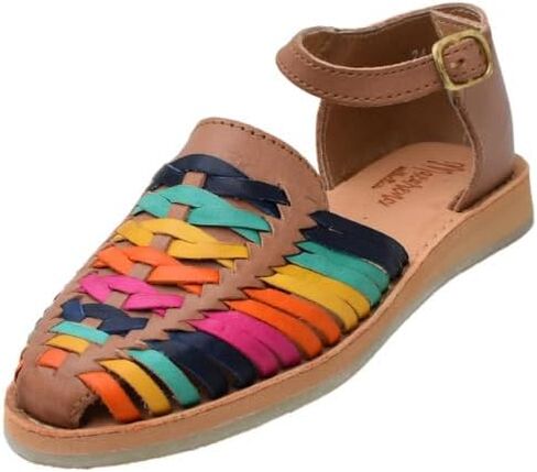 Macarena Collection Womens Shoes Leather Sandals Ankle for Women | Huarache Handmade Mexican Sandals Women | Comfortable & Stylish Womens Sandals 3050 Ankle Strap in Saudi Arabia