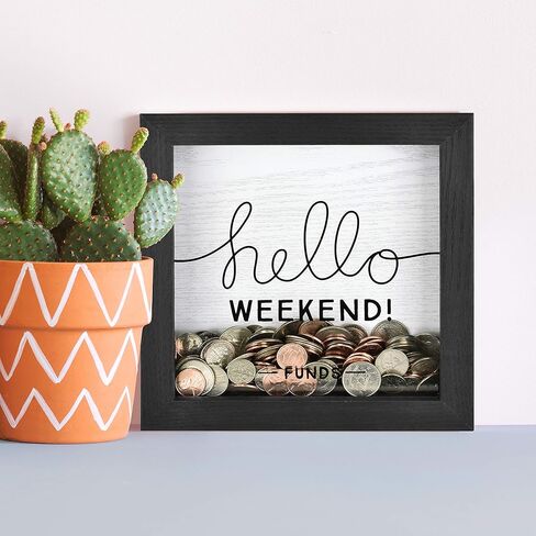 MCS Retirement for Grandkids Fund Bank Shadowbox, Gray Woodgrain in Kuwait