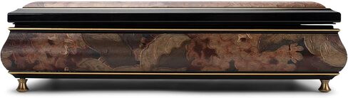 Haelo 96289 الأزهار 10 × 6 بوصة الإيطالية المصنوعة يدويا مطعمة الخشب والمجوهرات صندوق تشغيل الموسيقى يلعب لحن افي ماريا in Saudi Arabia