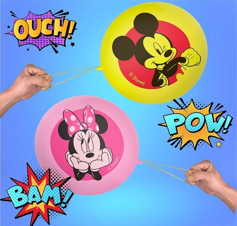 JA-RU (2 Pack) Disney Micky Punch Balloon Fidget Ball Inflate & Punch Fidget Toy Inflatable Big Bounce Ball Stress Relief Punching Bag Toy for Kids. Mickey-7807-1 in Saudi Arabia