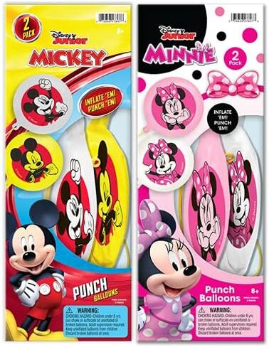 JA-RU (2 Pack) Disney Micky Punch Balloon Fidget Ball Inflate & Punch Fidget Toy Inflatable Big Bounce Ball Stress Relief Punching Bag Toy for Kids. Mickey-7807-1 in Saudi Arabia