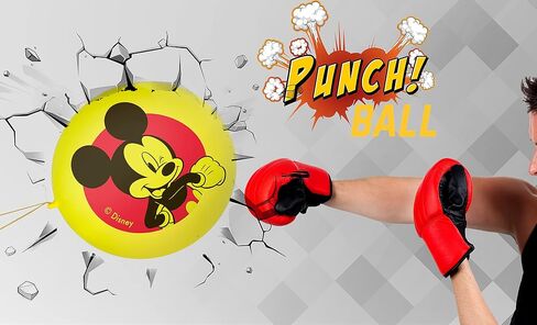 JA-RU (2 Pack) Disney Micky Punch Balloon Fidget Ball Inflate & Punch Fidget Toy Inflatable Big Bounce Ball Stress Relief Punching Bag Toy for Kids. Mickey-7807-1 in Saudi Arabia