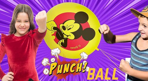 JA-RU (2 Pack) Disney Micky Punch Balloon Fidget Ball Inflate & Punch Fidget Toy Inflatable Big Bounce Ball Stress Relief Punching Bag Toy for Kids. Mickey-7807-1 in Saudi Arabia