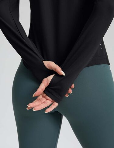 Long Sleeve Workout Tops for Women Lightweight Running Shirts Quick Dry Athletic Shirts Active Exercise in Kuwait