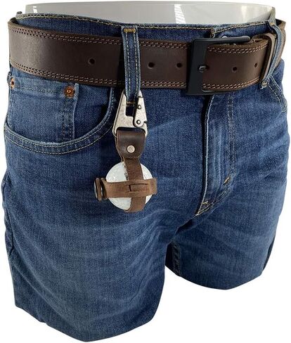 Hide & Drink, Rustic Leather Golf Tee Spare Ball Holder w/Belt Loop Hook Handmade in Saudi Arabia