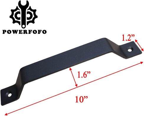 Barn Door Handle/Closet Pull,Heavy-Duty Solid Steel with Powder Matte Black,Hardware for Sliding Doors Garage Shed Cabinet Drawer (2Pack, 10 Inch) in Saudi Arabia