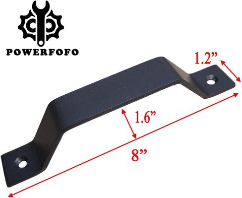 Barn Door Handle/Closet Pull,Heavy-Duty Solid Steel with Powder Matte Black,Hardware for Sliding Doors Garage Shed Cabinet Drawer (2Pack, 10 Inch) in Saudi Arabia