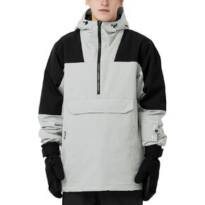 Actleis Mens Pullover Snowboard Jacket Waterproof Hooded Insulated Ski Jacket Warm Winter Snow Coat