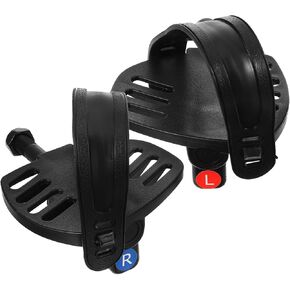 BESPORTBLE Exercise Bike Pedals Straps: Stationary Recumbent Bicycle Replacement Parts, Pedals Regular Shoes Toe Cages for Exercise Bike