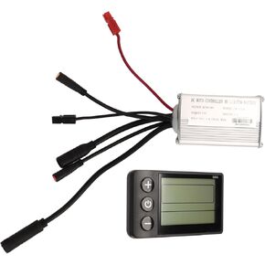 15A Electric Bike Controller, 36V 48V Bike Speed Controller 250W 350W E-Bike Motor Controller S866 Waterproof Display Panel for DIY Electric Scooter