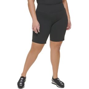 DKNY Women's Plus Exploded Logo High Waist Short