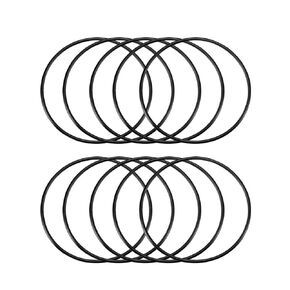 uxcell Nitrile Rubber O-Rings, 66mm OD 64mm ID 2mm Width, Metric Sealing Gasket, Pack of 10