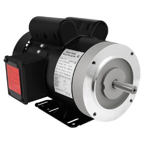 Electric Motor 5HP, 3450RPM General Purpose Motor, Single Phase Motor 208-230V 56C Frame 5/8" Shaft Diameter 60HZ TEFC