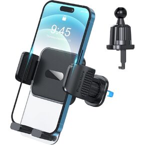 TEKING Car Phone Holder, 2024 Newest Cell Phone Mount [Upgraded & Stable] for Car Windshield Dashboard Air Vent 3 in 1, Hand Free Mount for All Smartphones - Highlights Agri Material(Black)