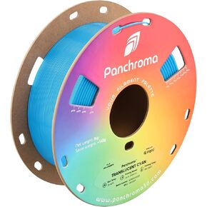 Polymaker Panchroma Translucent PLA Filament 1.75mm Cyan, 1.75 Translucent Cyan PLA 3D Printing Filament 1kg Spool - Panchroma High Translucency 1.75 PLA 3D Printer Filament