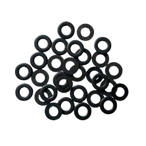 M6 غسالات مسطحة للمسمار، 30 قطعة M6 x 18 x 2mm لمسة نهائية من أكسيد الأسود درجة 8.8 سبائك الكربون الصلب السحابات غسالة مسطحة للسيارات والصناعة الميكانيكية