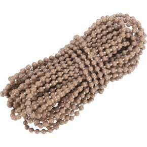 uxcell 10 Meters(10.94 Yards) Blinds Beaded Chain Cord Plastic Ball Bead Chain for Roman Roller Blinds Shades Brown