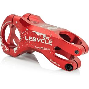 Mountain Bike Stem with 31.8mm Bar Clamp 17 Degree 70mm CNC Machined Aluminum Alloy Light Weigh Bike Stem For Downhill and MTB-Red