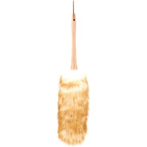 Feather Duster, 21inch Lambs Wool Duster with Solid Wooden Handle Anti-Static Cleaner Duster for Cleaning Supplies